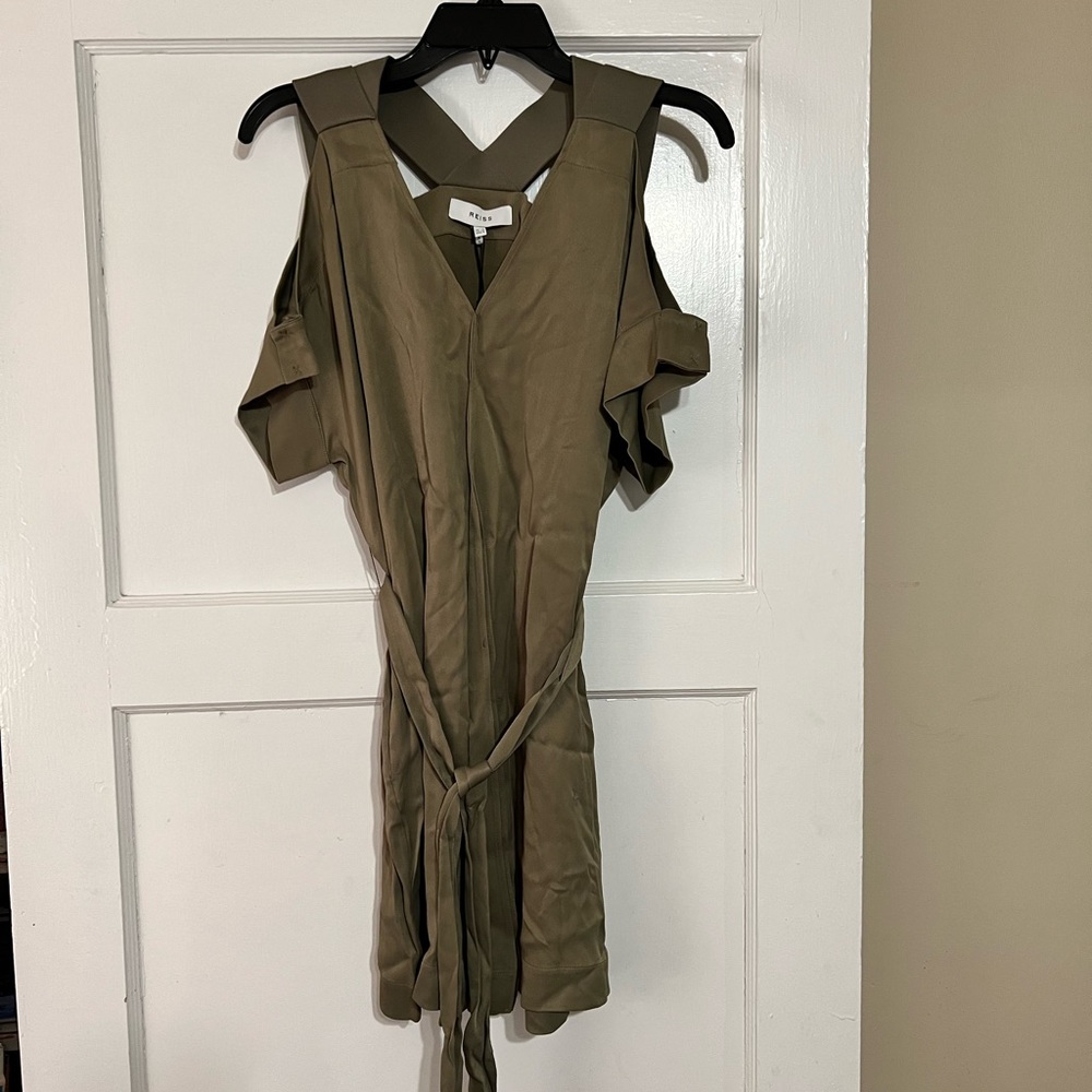 Reiss cold shoulder mini dress